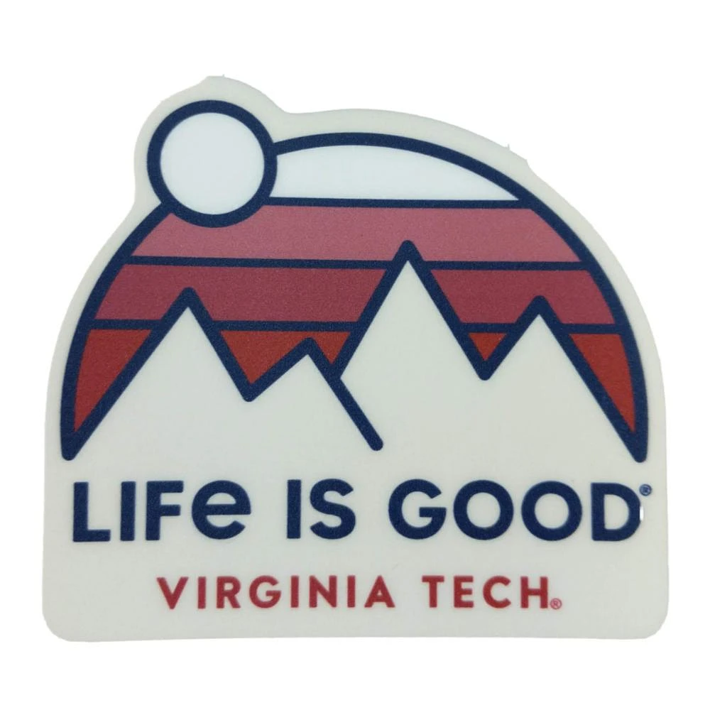 Virginia Tech Life is Good Mountain Decal
