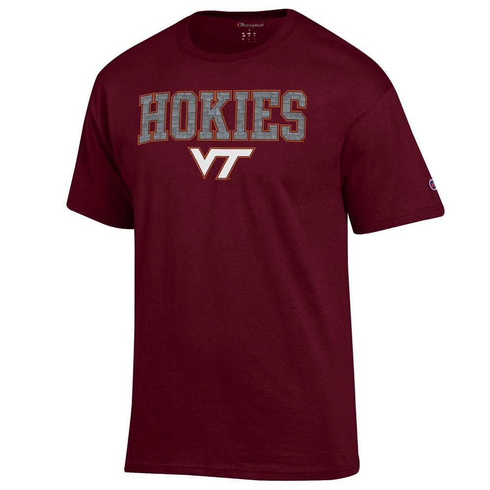 Virginia Tech Champion Men's Stone Lettering Tee