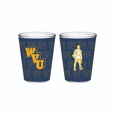 West Virginia 2 Oz Vault Side by Side Logo Shot Glass