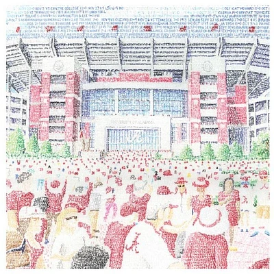 Bryant-Denny Stadium Word Art Print 16in x 20in