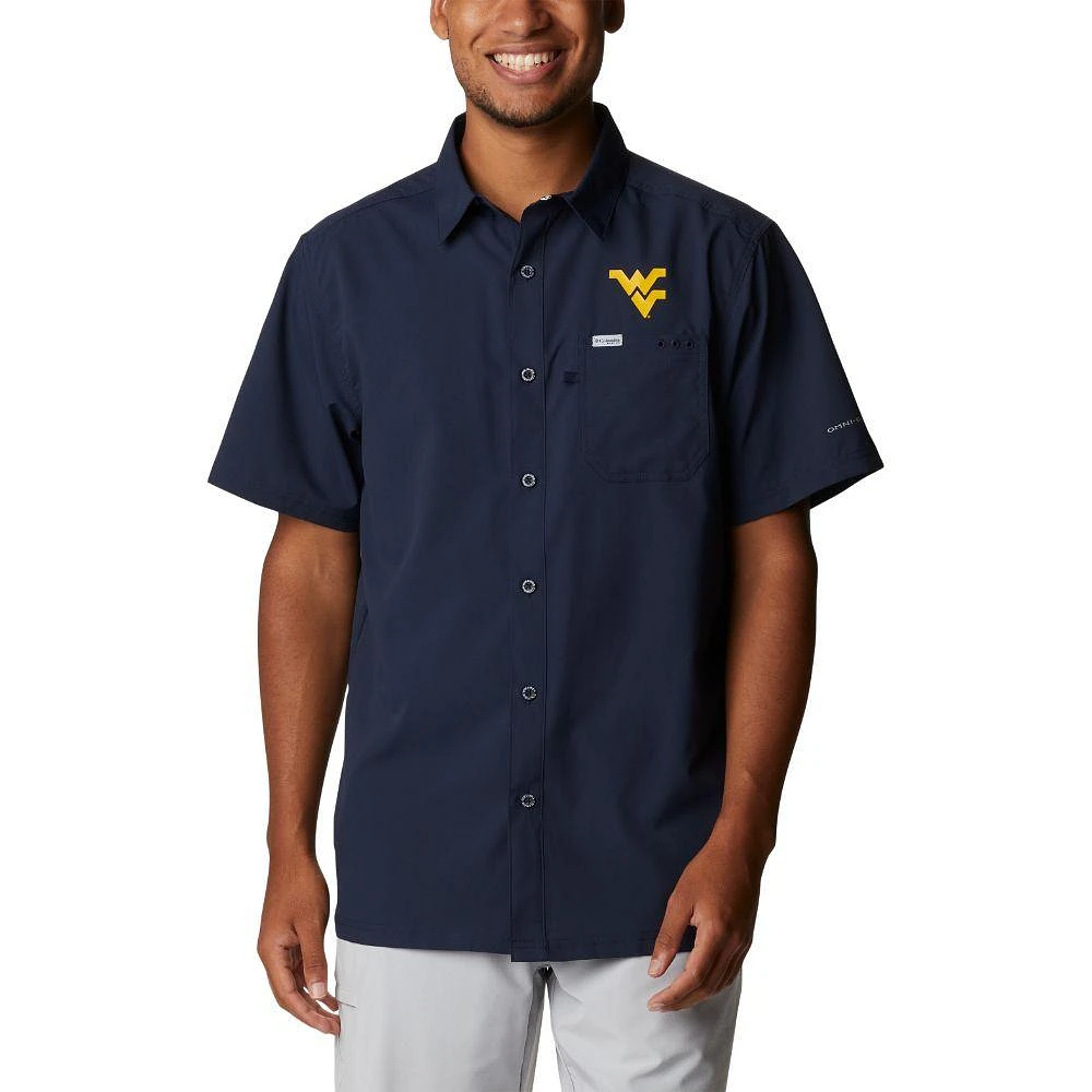 West Virginia Columbia Slack Tide Camp Shirt