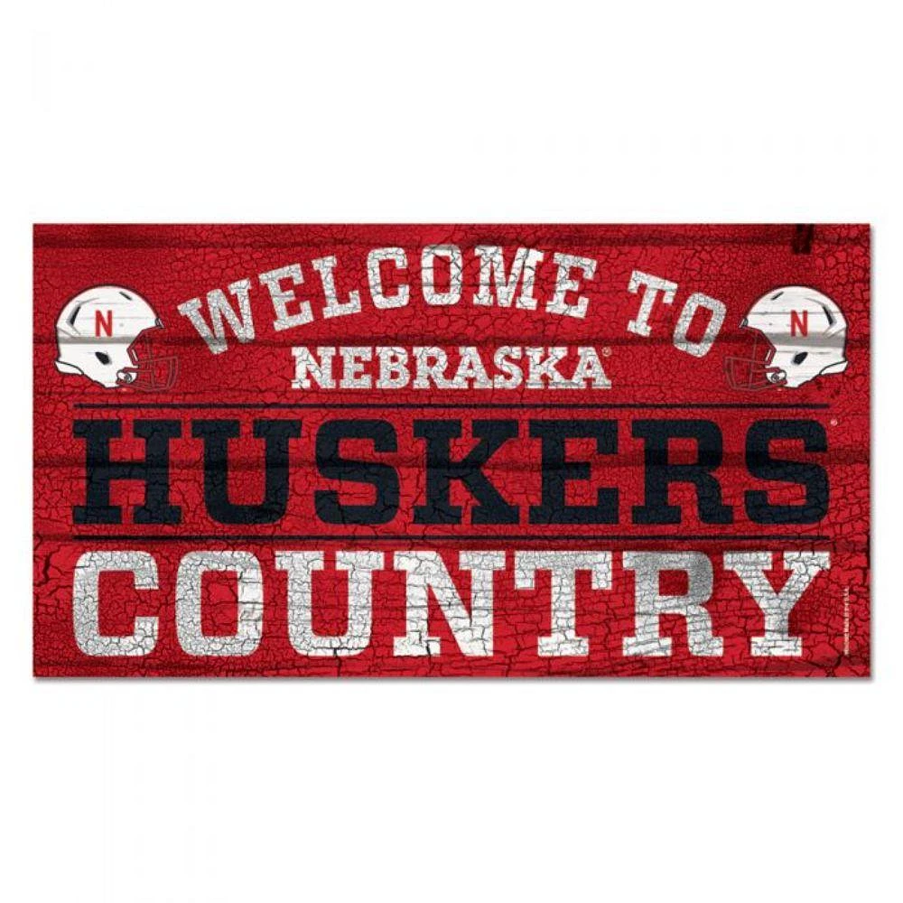 Nebraska Huskers Country Wood 13 x 24