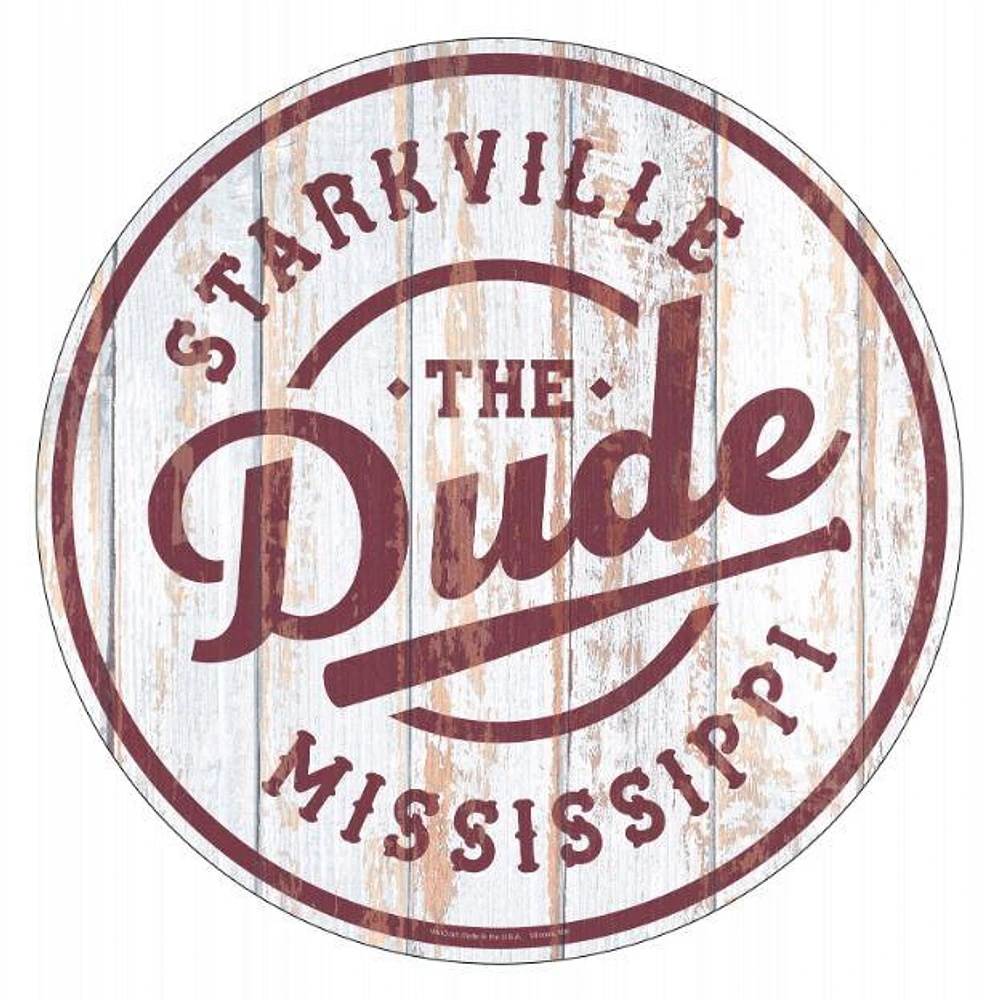 MSU The Dude Wood Club Sign
