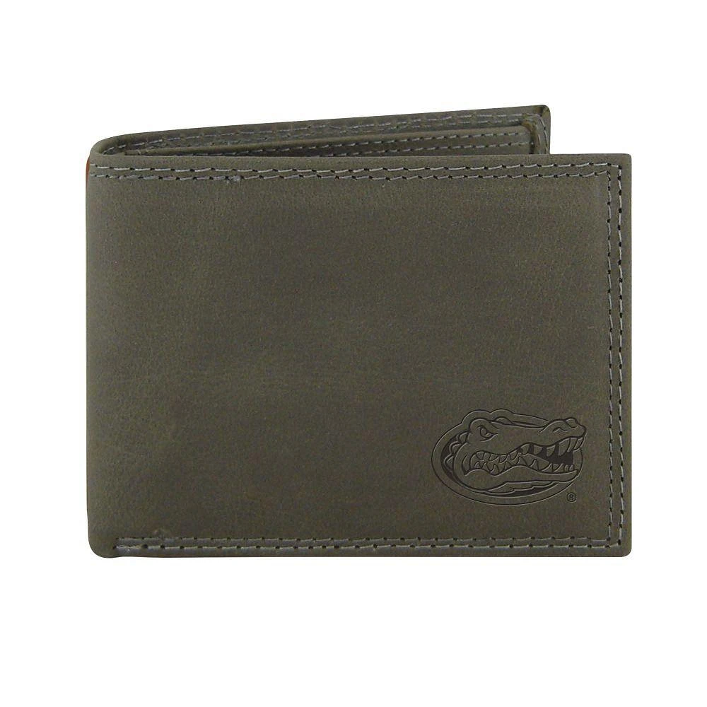 Florida Zep-Pro Grey Leather Embossed Bifold Wallet