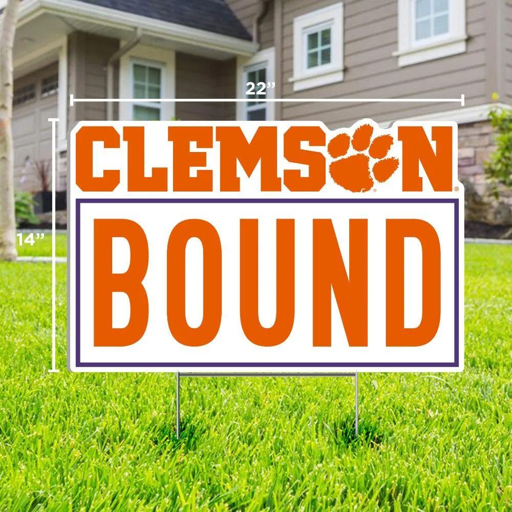 Clemson Bound Lawn Sign
