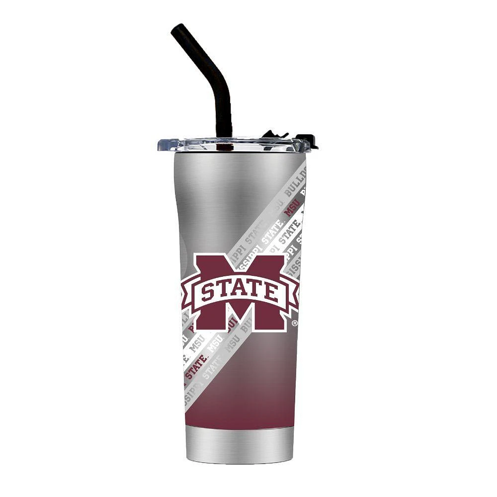 Mississippi State Stripe Straw Tumbler