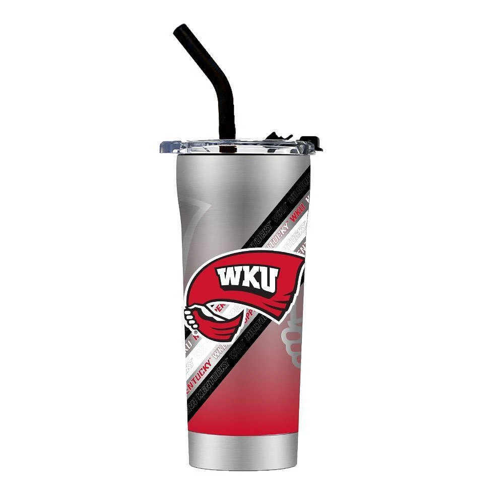 Western Kentucky Stripe Straw Tumbler