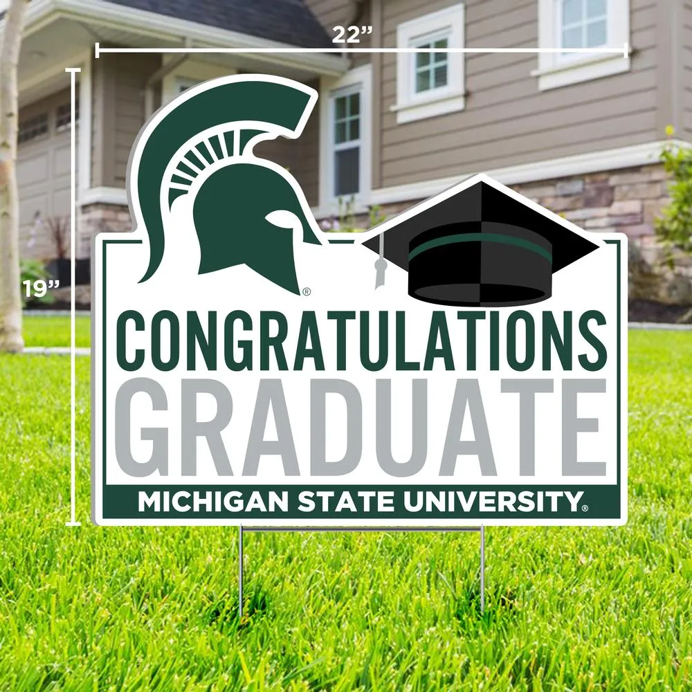 Michigan State Congratulations Graduate Lawn Sign