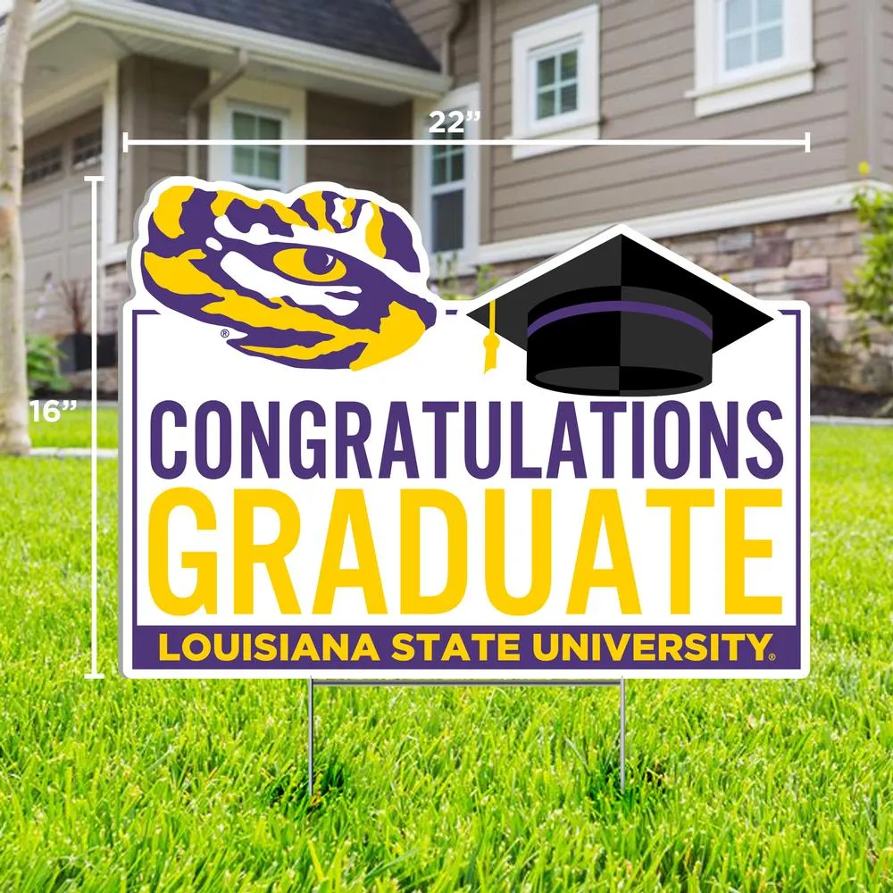 LSU Congratulations Graduate Lawn Sign