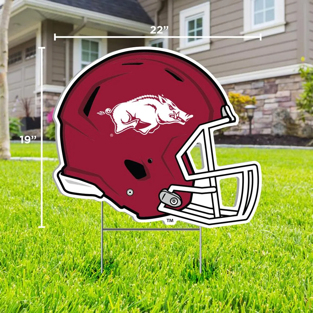 Arkansas Helmet Logo Lawn Sign
