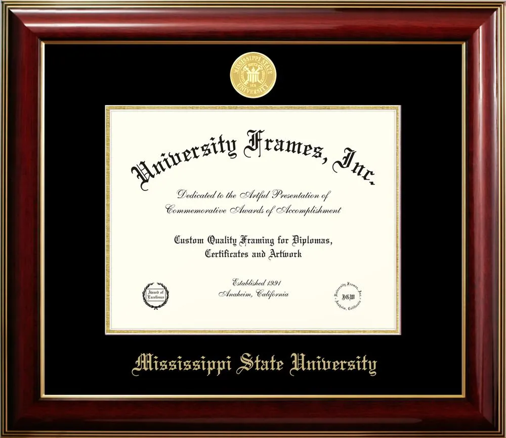 Mississippi State University Classic Diploma Frame
