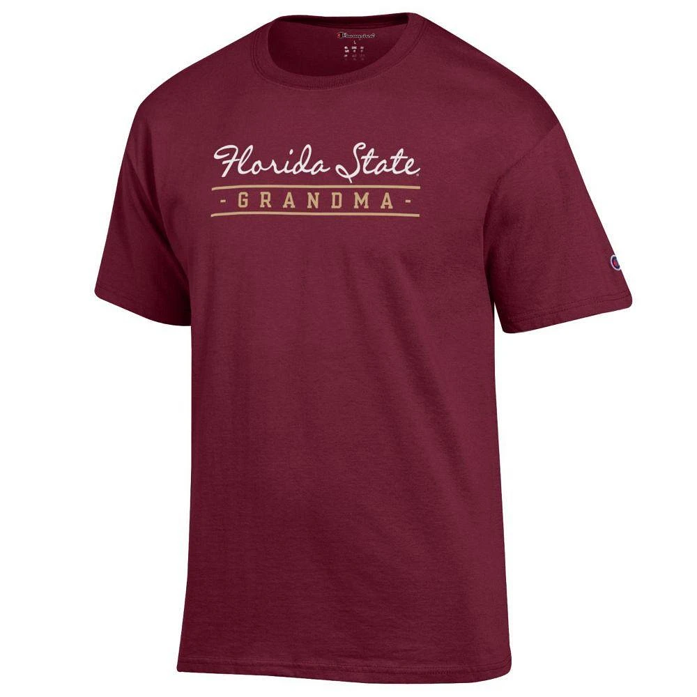 Florida State Champion Script Bar Grandma Short Sleeve Tee