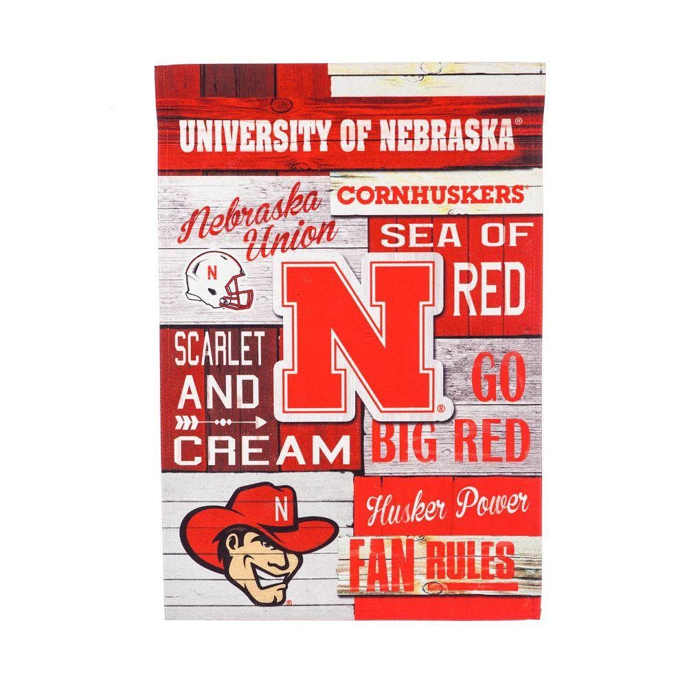 Nebraska Linen Fan Rules Garden Flag