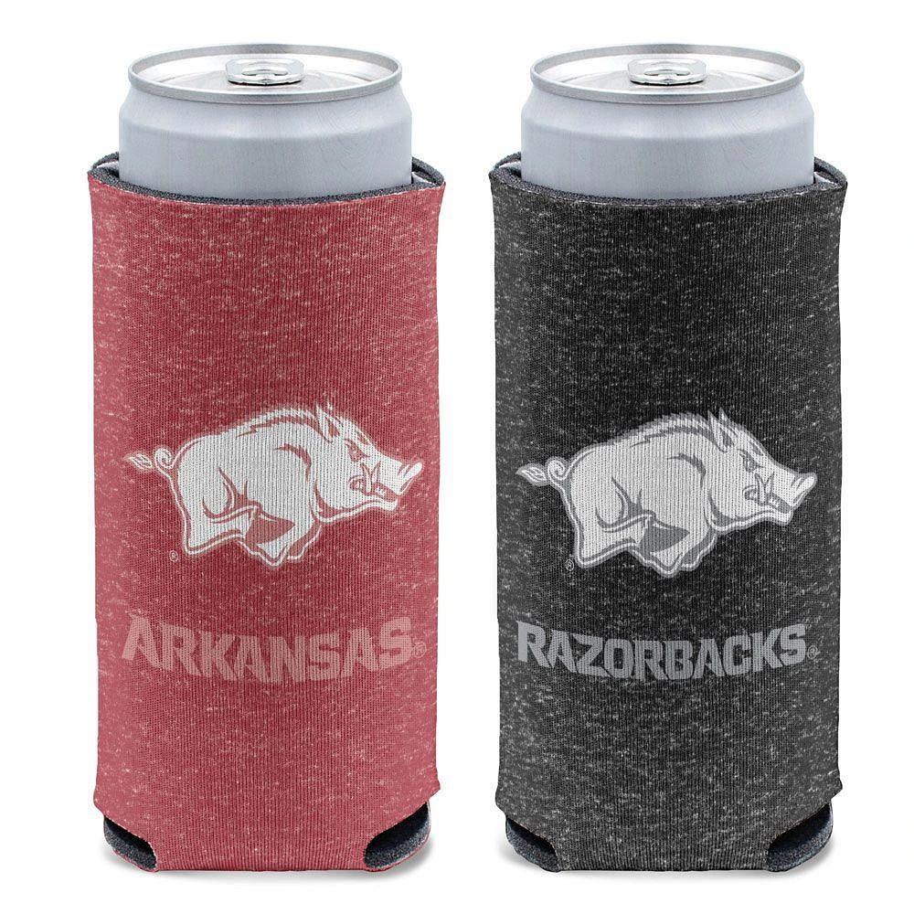 Arkansas 12 Oz Heathered Slim Can Cooler