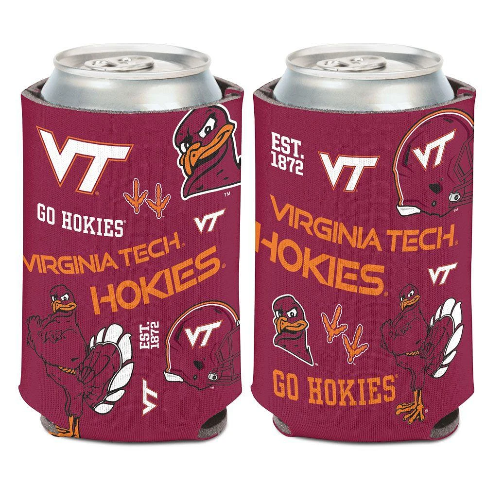 Virginia Tech 12 Oz Scatterprint Can Cooler