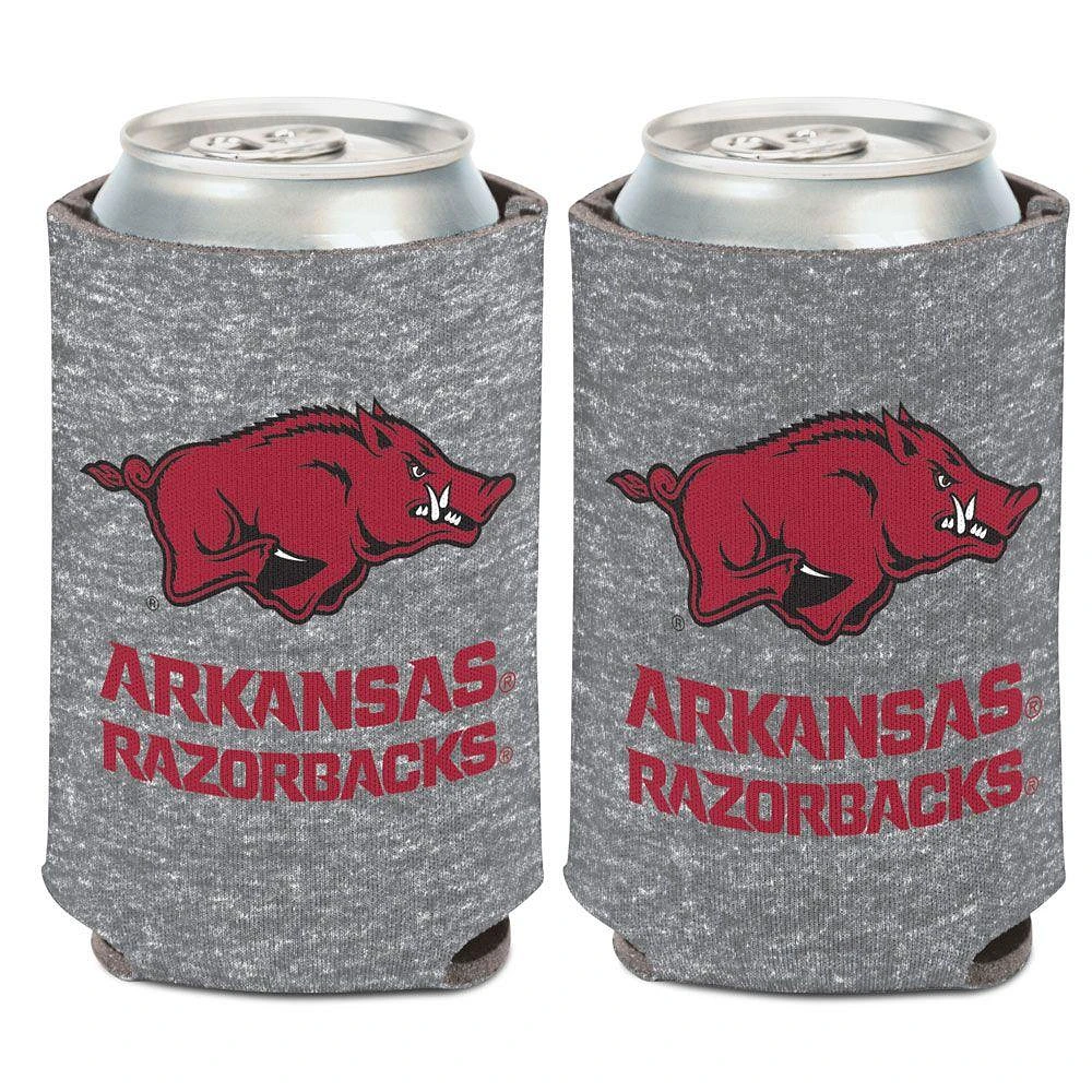 Arkansas 12 Oz Heather Grey Can Cooler