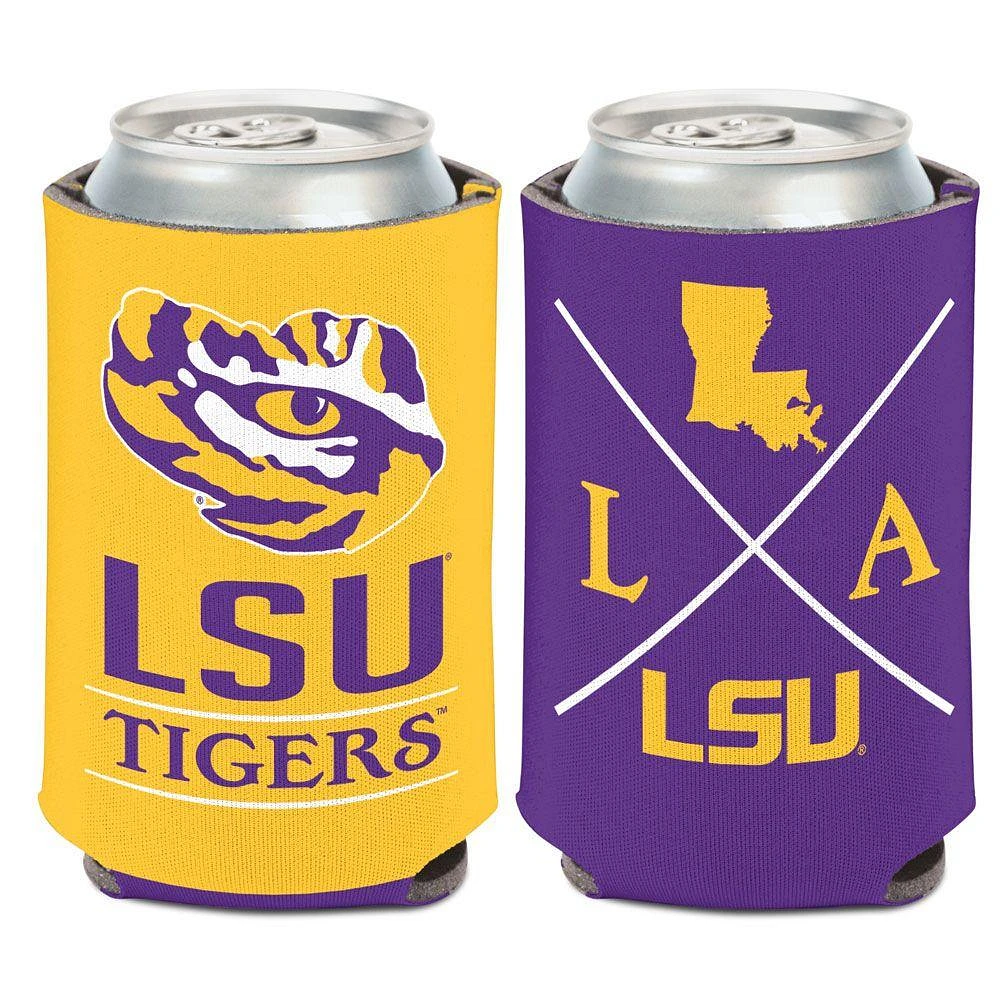 LSU 12 Oz Hipster Can Cooler