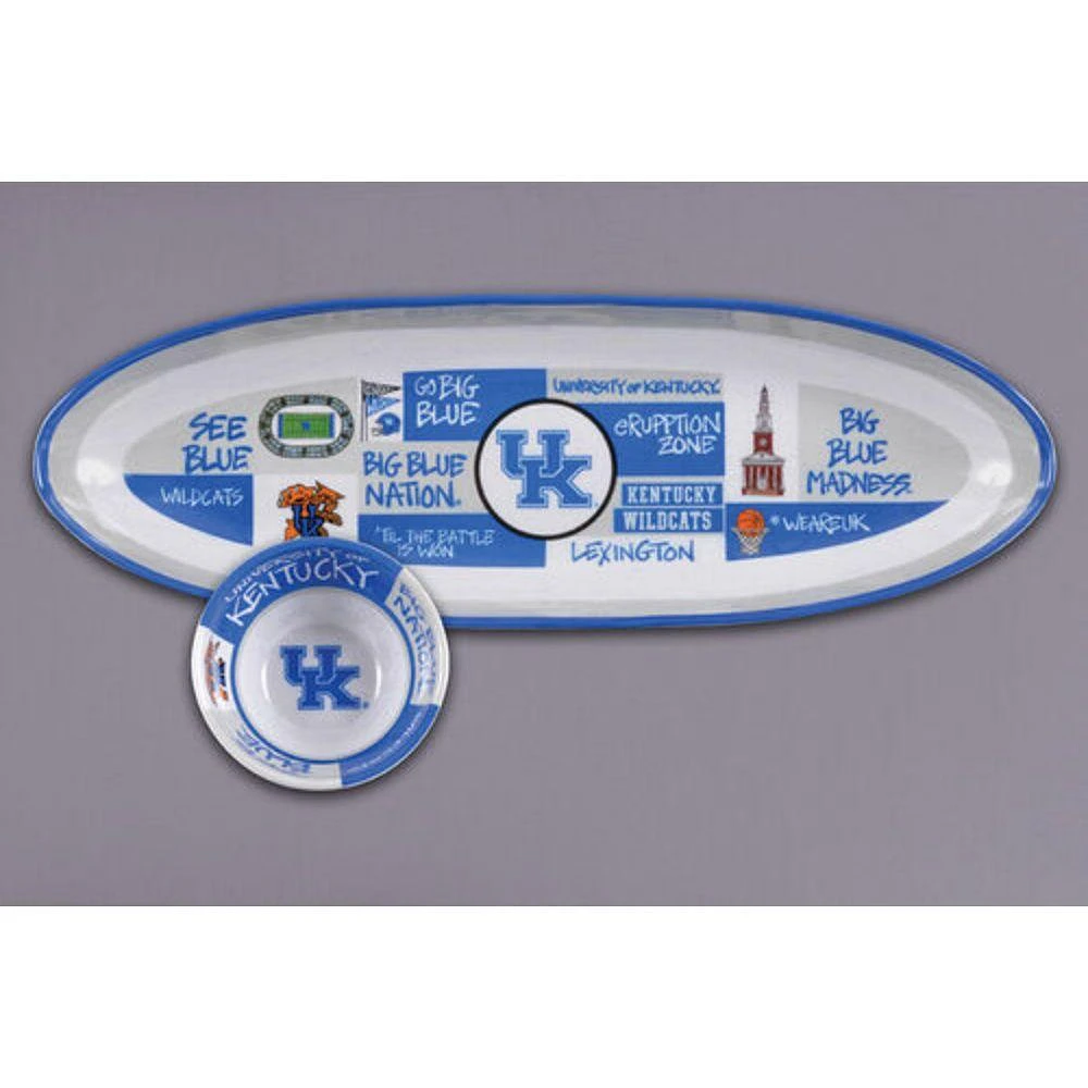 Kentucky Magnolia Lane Chip and Dip Oblong Set