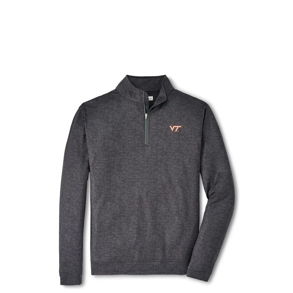 Virginia Tech Peter Millar Perth Stitch Performance 1/4 Zip Pullover