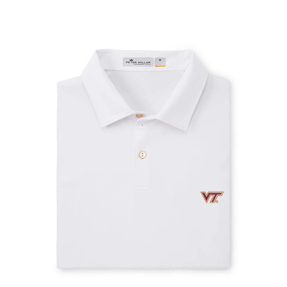 Virginia Tech Peter Millar Featherweight Melange Polo