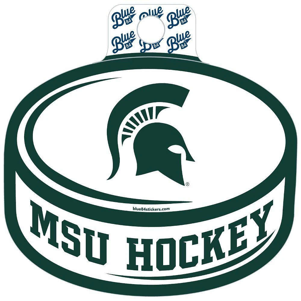 MSU Hockey Puck Decal