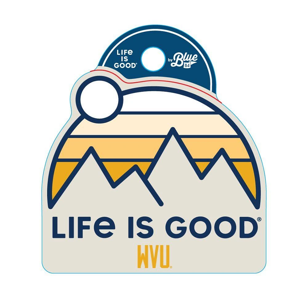 WVU Life is Good Mountain Decal