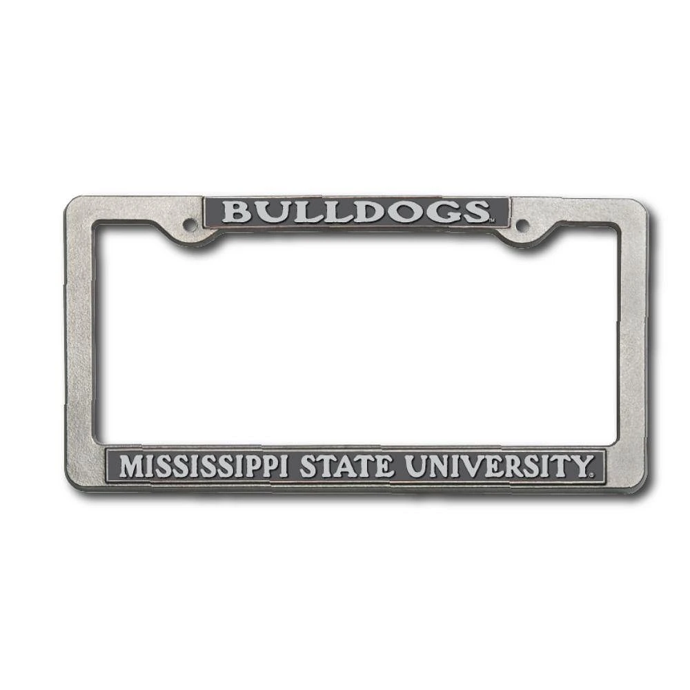 Mississippi State Bulldogs Pewter License Plate Frame