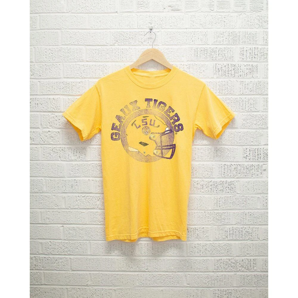 LSU Livy Lu Women's Helmet Circle Thrifted Tee