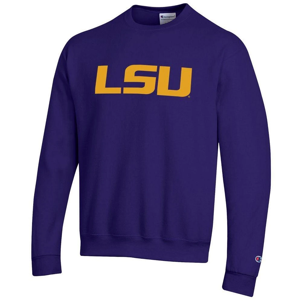 LSU Champion Giant Logo Crew Sweatshirt
