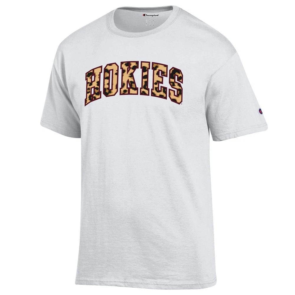 Virginia Tech Champion Women's Leopard Print Hokies Arch Tee