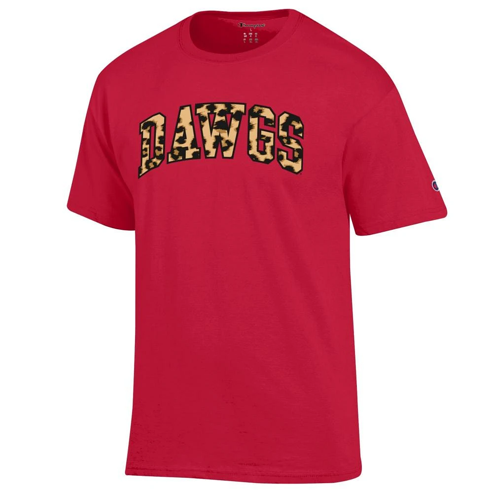 Georgia Champion Women's Leopard Print Dawgs Arch Tee