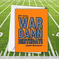 War Damn Birthday Card