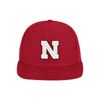 Nebraska Adidas Flat Brim Snapback Hat