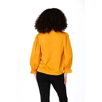 Orange Stewart Simmons The Abstract 3/4 Sleeve Blouse