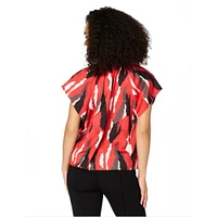 Red and Black Stewart Simmons The Abstract Blouse