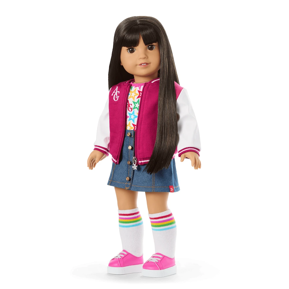 Truly Me™ 18-inch Doll #130 with straight black-brown hair