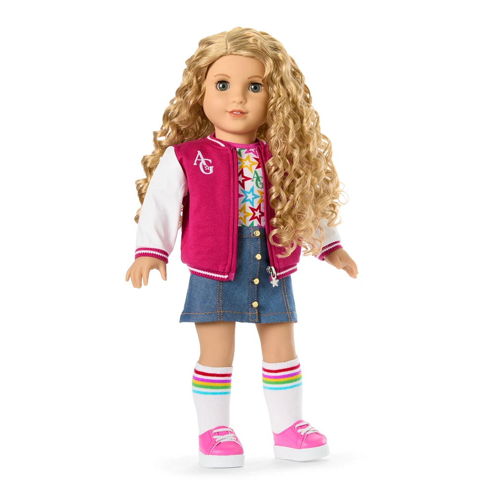 Truly Me™ 18-inch Doll #115 with curly blonde hair