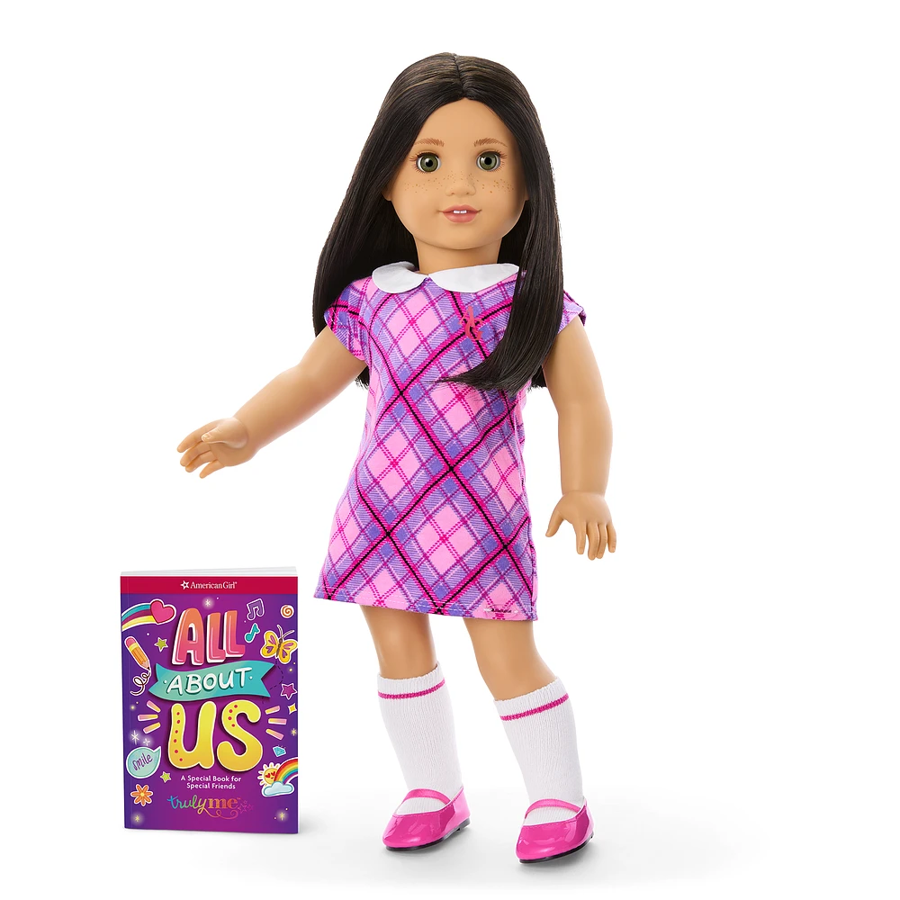 Truly Me™ 18-inch Doll #128 with long straight black-brown hair