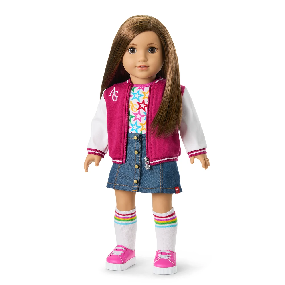 Truly Me™ 18-inch Doll #107 with straight brown hair