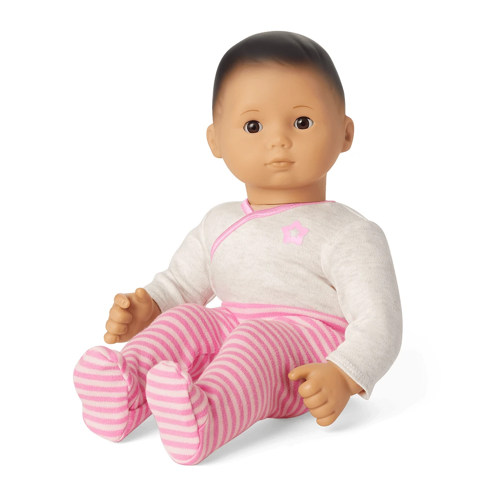 Bitty Baby® Doll #4 with black hair in Pretty Pink