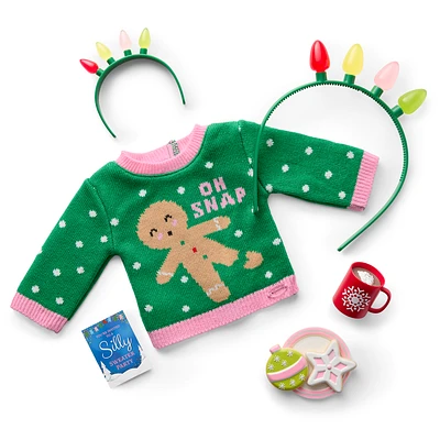 Christmas Party Sweater for 18-inch Dolls