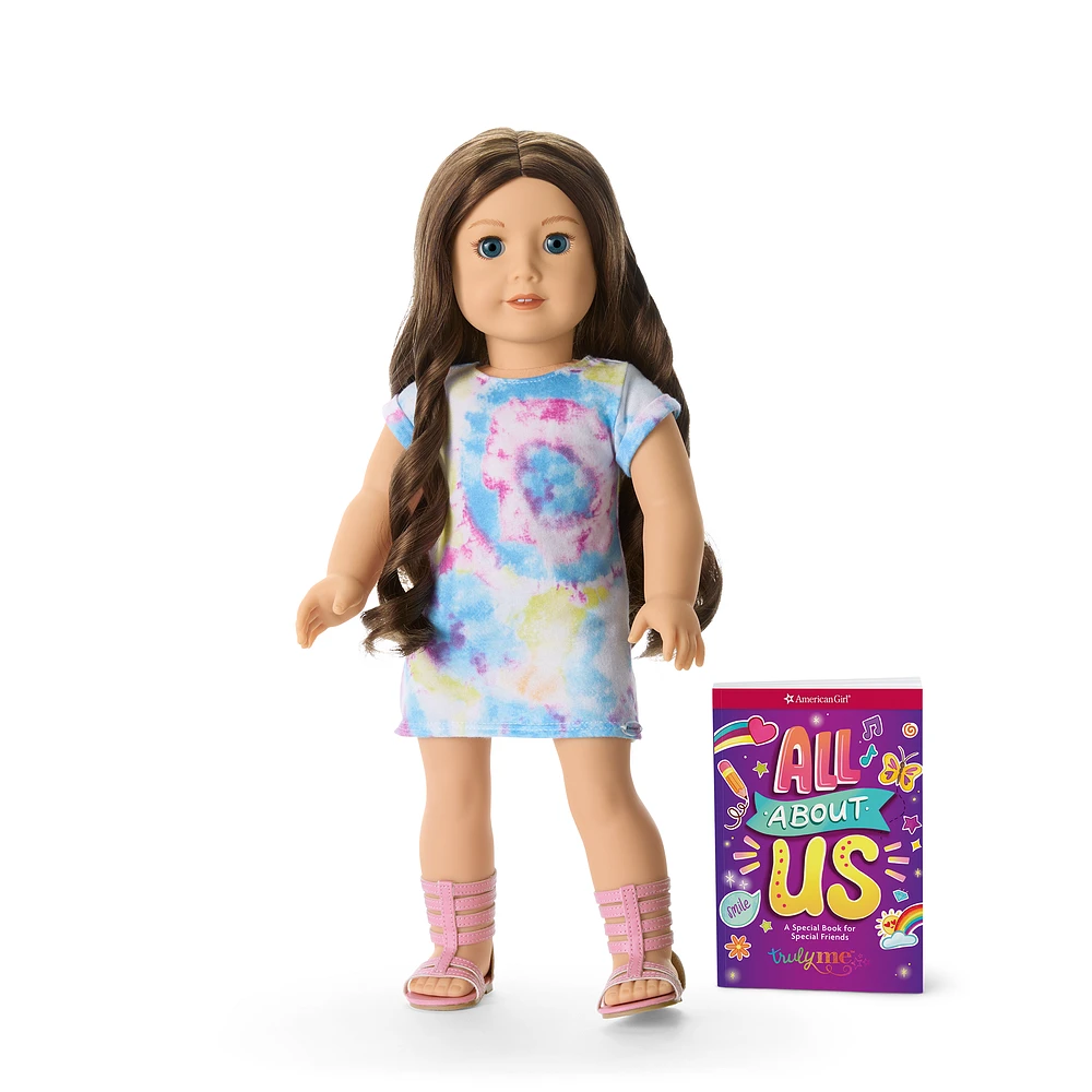 Truly Me™ 18-inch Doll #126 with long wavy brown hair