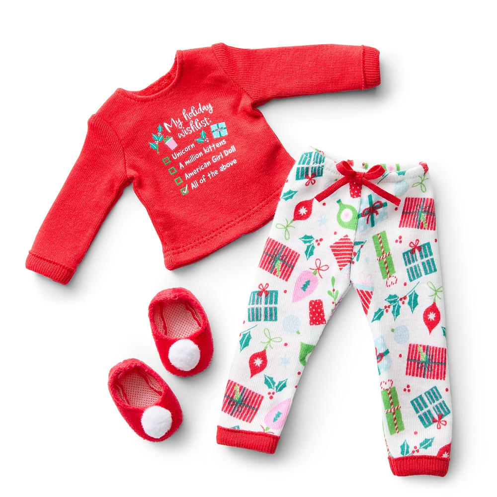 Holiday Wish List PJs for WellieWishers™ Dolls