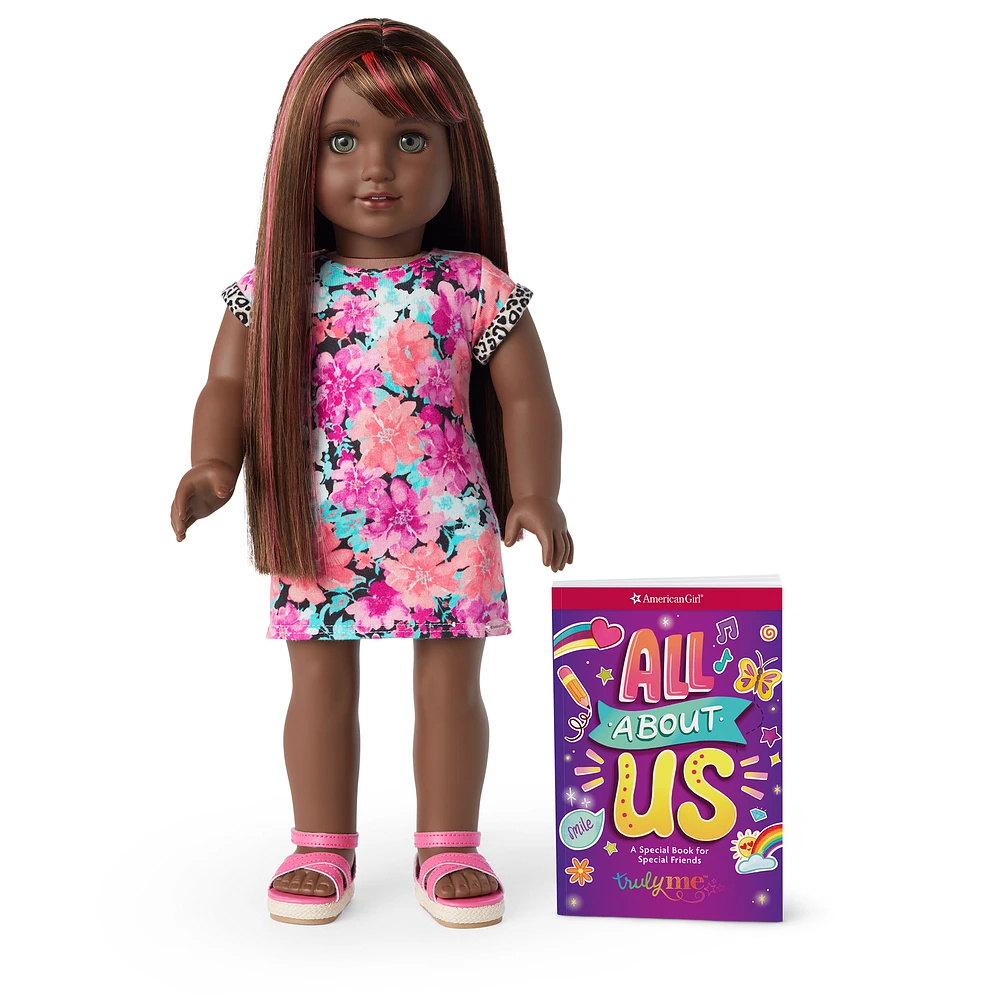Truly Me™ 18-inch Doll #109 with straight dark-brown hair with bangs