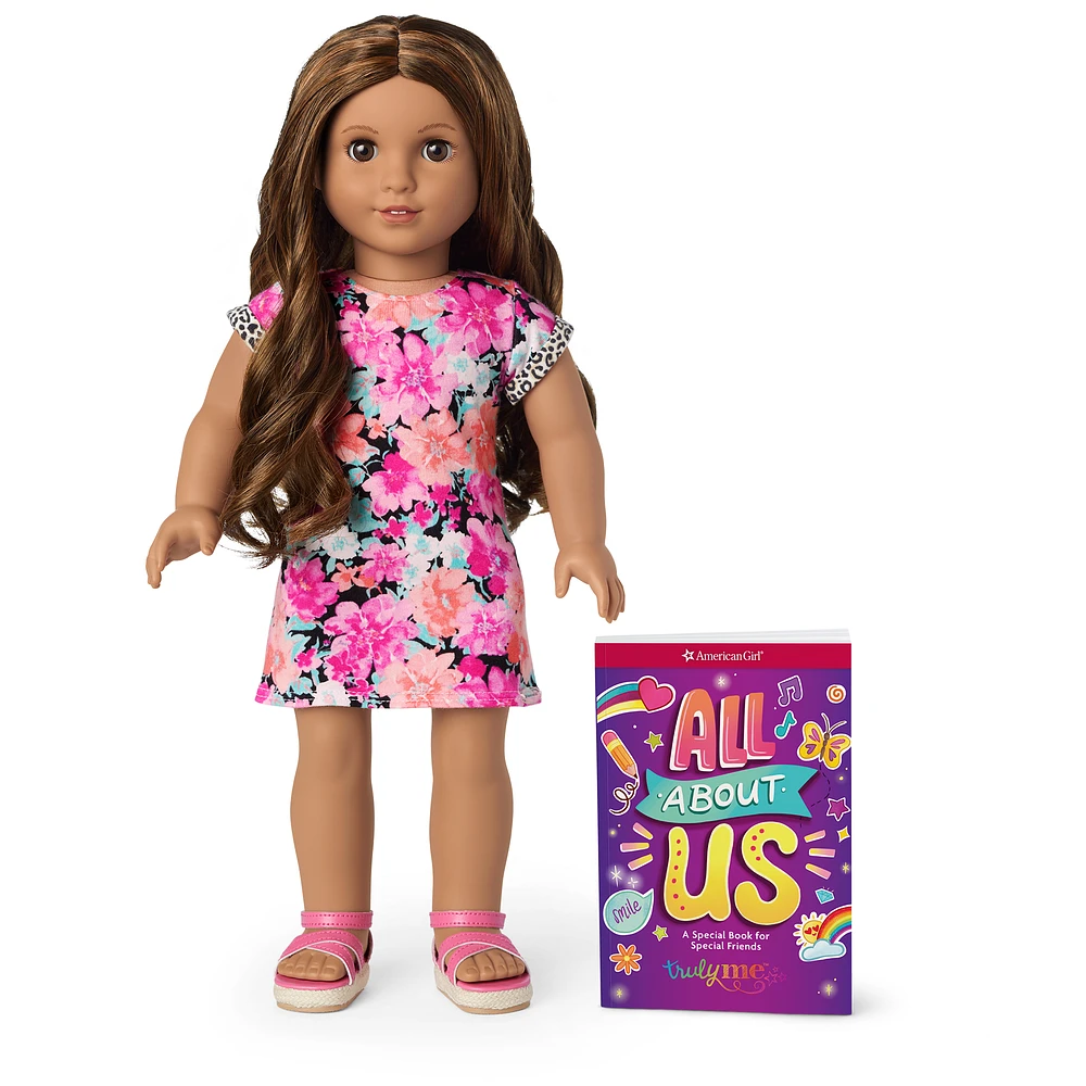Truly Me™ 18-inch Doll #117 with wavy dark-brown hair