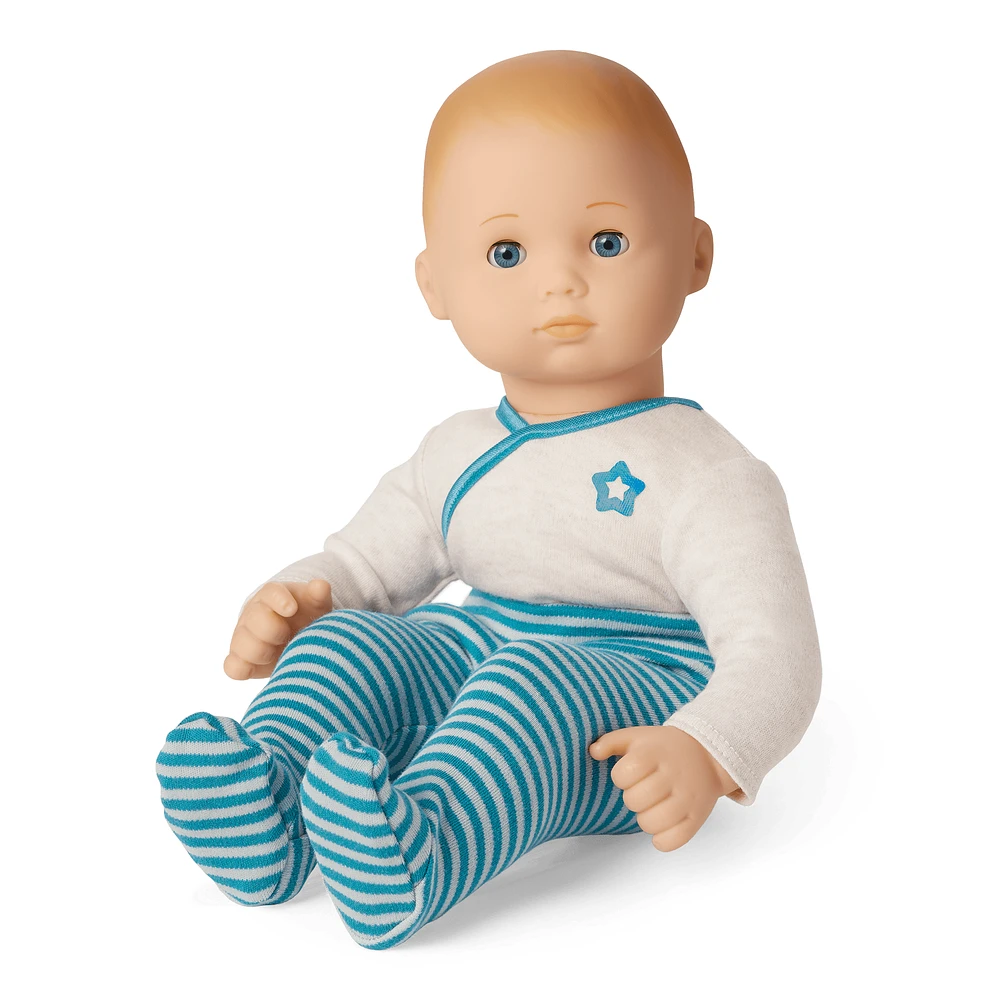 Bitty Baby® Doll #3 with blonde hair in Soft Blue
