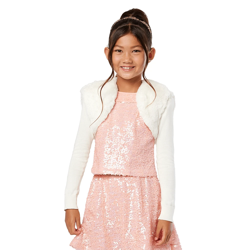 American Girl® x Something Navy Frosty Faux-Fur Shrug for Girls