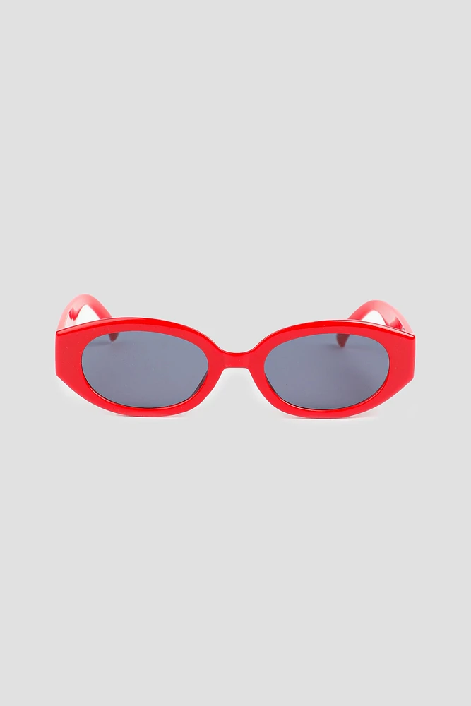 Ardene Oval Sunglasses in Red