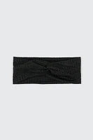 Ardene Eyelet Twist Headwrap in Black | Polyester/Elastane