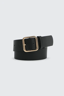Ardene Faux Leather Belt in Gold | Size Small
